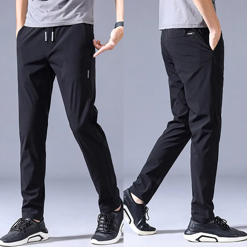 Combo of 2 Men's Sports Regular Fit Lycra Cool Track Pant with Two Side Pockets ( Black + Grey )